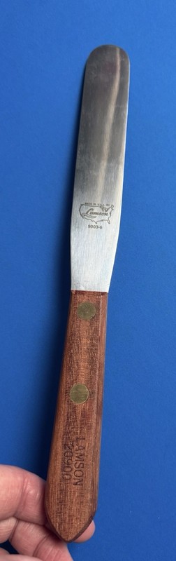 Vintage Lamson 10” Spreader USA Brass Rivets Wood Handle 20900