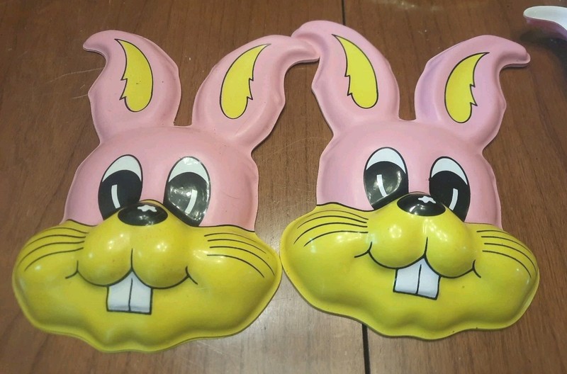 30+ Vintage 3D Bunny Rabbit Head Face Cake Cupcake Toppers Bakery, See Descript gallery