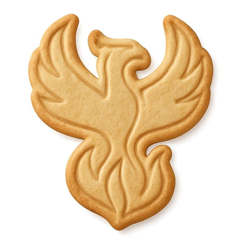 Phoenix Rise Cookie Cutter & Stamp, Fondant & Clay – 2.8×4