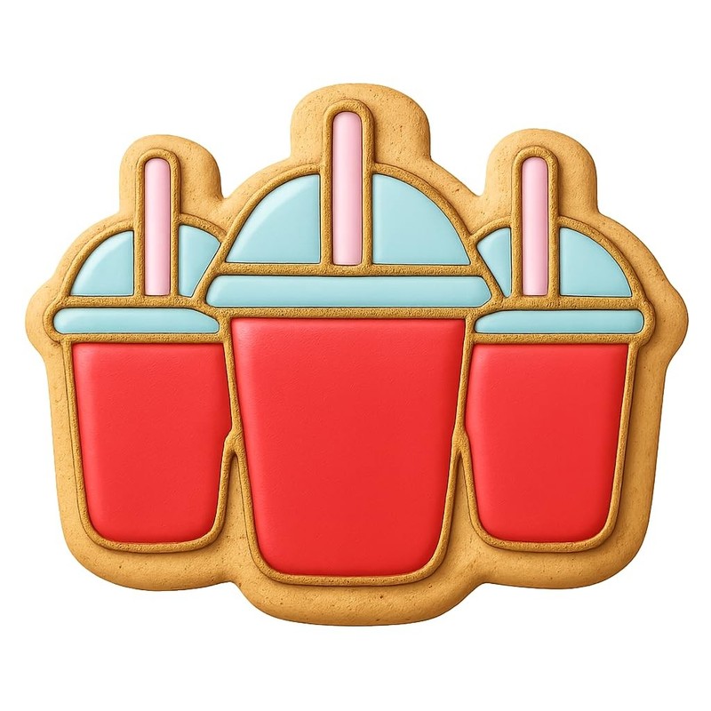 Bubble Tea Trio Cookie Cutter & Stamp, Fondant & Clay - 4x3.3 gallery
