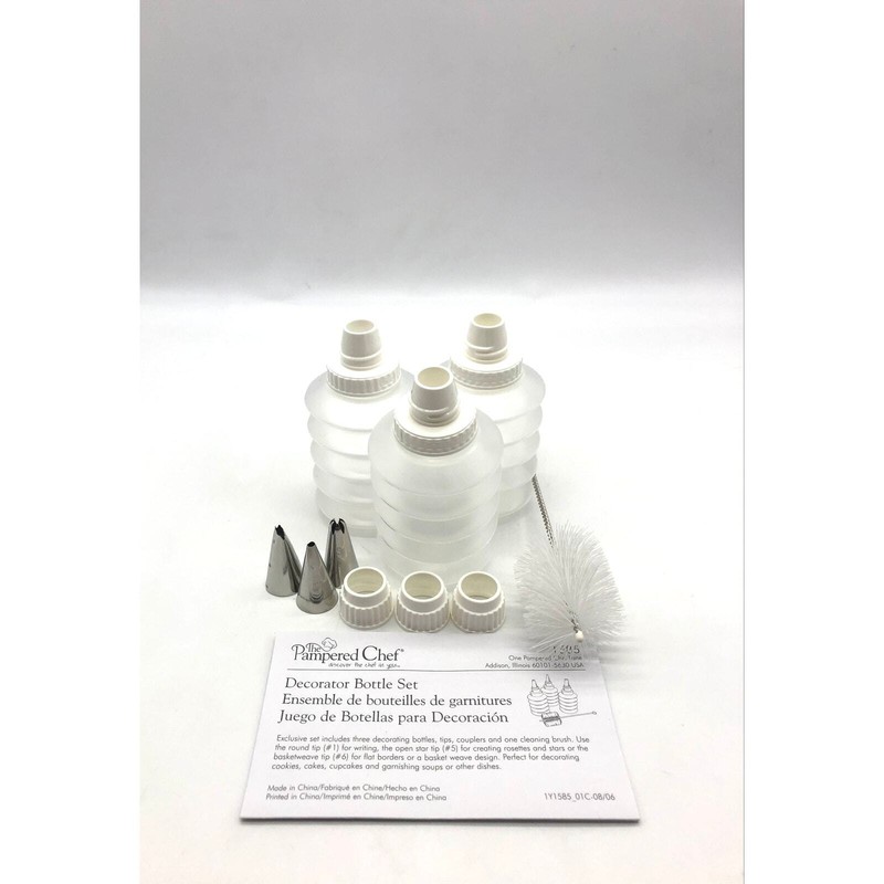 Great Pampered Chef Decorator Bottle Set Holiday Baking Cookies Cakes
