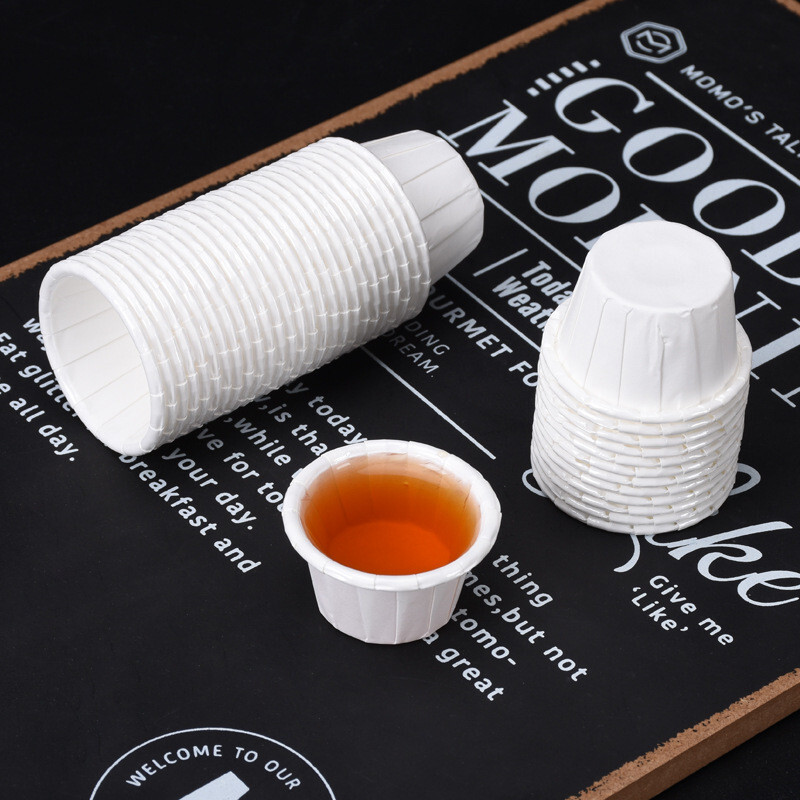 200Pcs 15ml Mini Disposable Paper Cups Tasting Yogurt Tea Drink Try Coated Case gallery