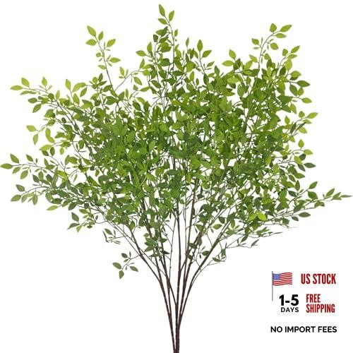 3 Pcs Faux Greenery Stems for Vase 43.3 inch Artificial Branches with Leaves
