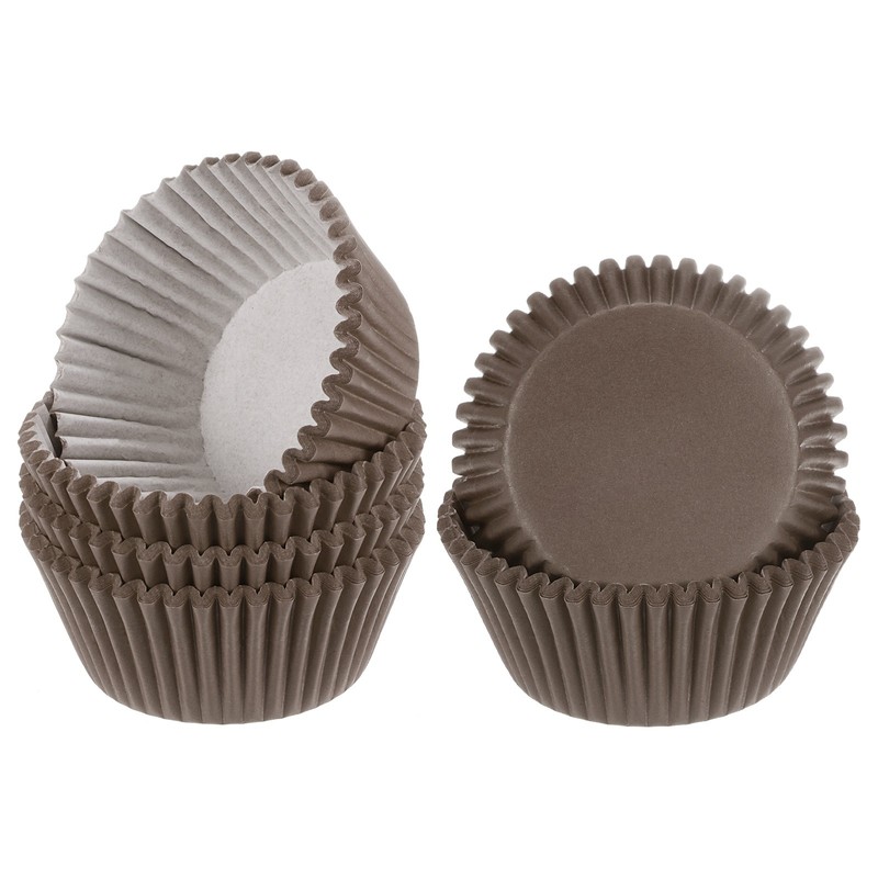 100-Pack Standard Cupcake Liners, Cupcake Wrappers for Wedding/Party[Brown]