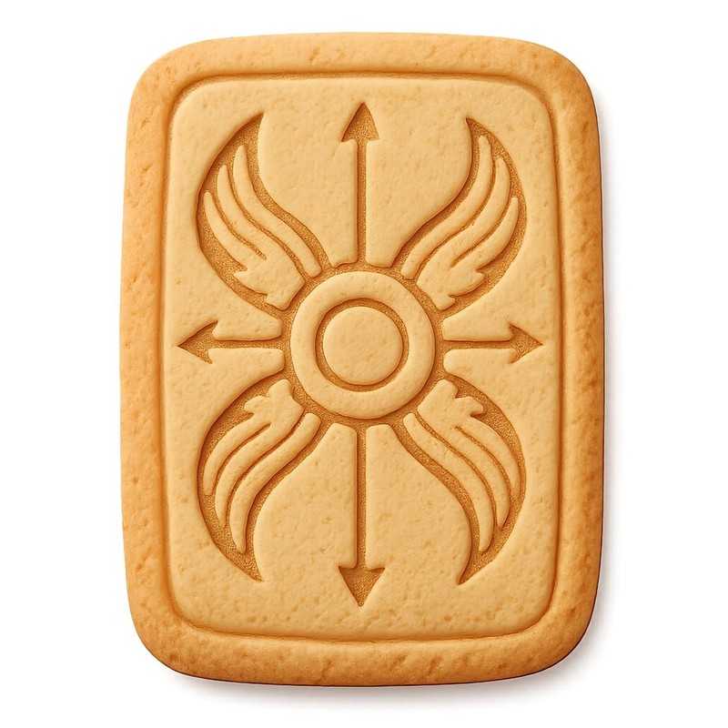 Roman Shield Cookie Cutter & Stamp, Fondant & Clay Cutter – 3×4″