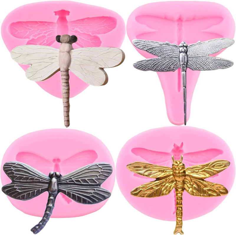 Dragonfly Silicone Candy Chocolate Fondant Molds for Cupcake Topper Chocolate Ca