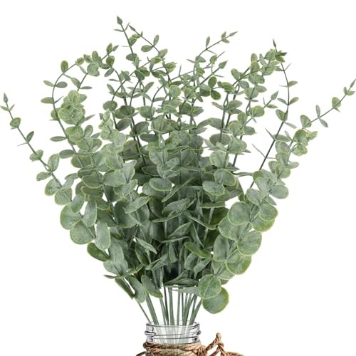 20pcs Eucalyptus Stems Artificial Eucalyptus Leaves Stems Artificial Fake gallery