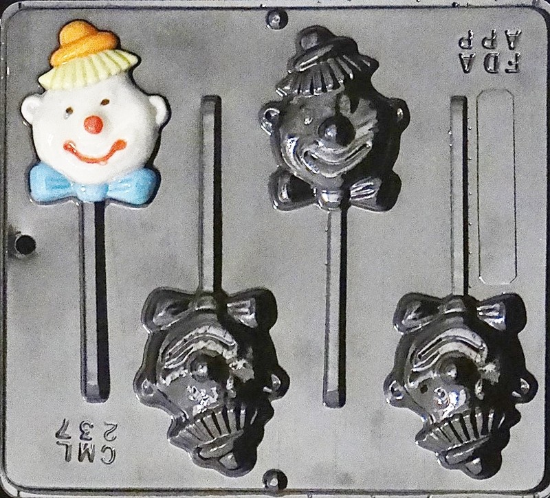 Clown Lollipop Chocolate Candy Mold 237 NEW