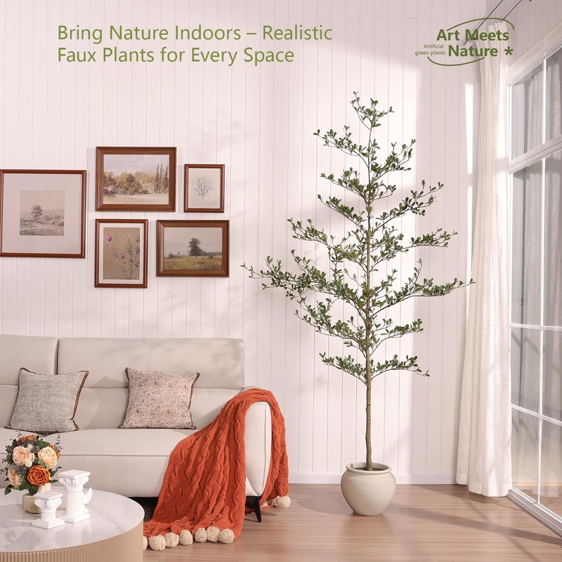 Verinatural Artificial Black Olive Tree 7Ft - Shady Lady Uv Resistant Faux gallery