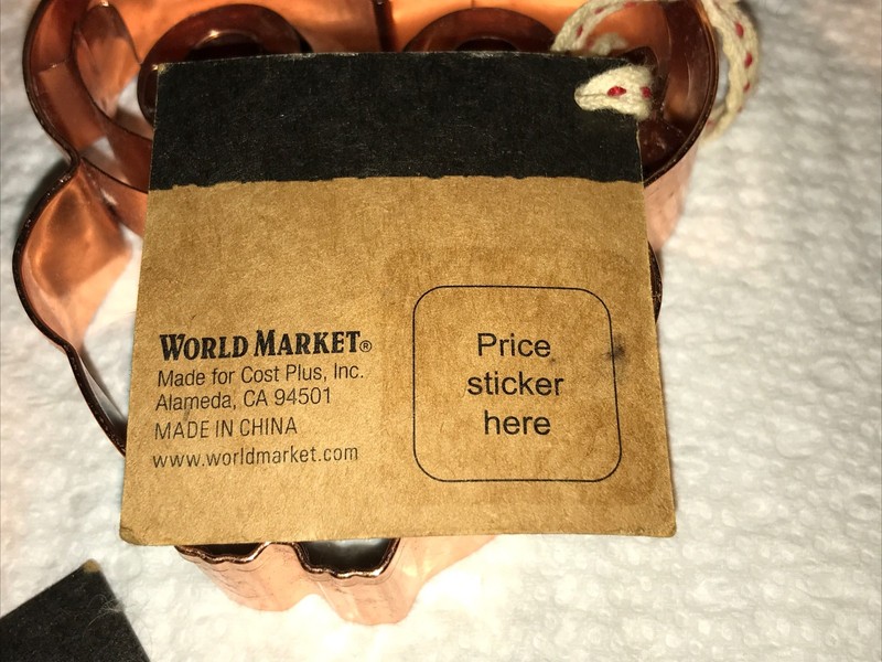 Lot Of 5 World Market Cookie Cutters Owl Horse Christmas Tree Candy Cane gallery
