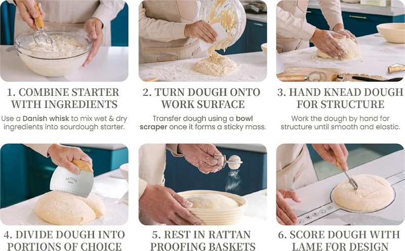 Sourdough Starter Kit, Banneton Bread Proofing Basket, Sourdough Bread gallery