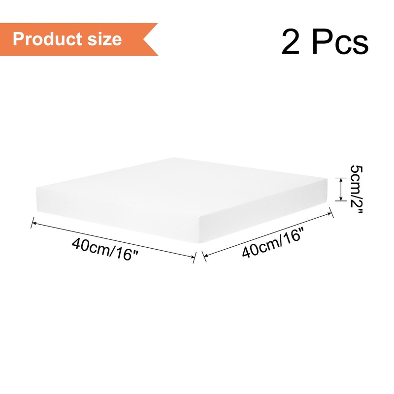 2Pcs Square Foam Cake Dummy Set, 16" x 16" x 2" Fake Cake Model Photo Prop gallery