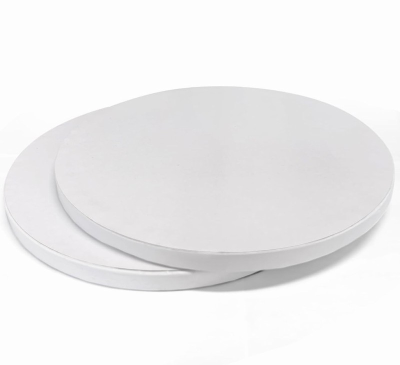 4 Pack 10 Inch Round Cake Boards, 1/2 Inch Thick, Cardboard Cake Drum, Display