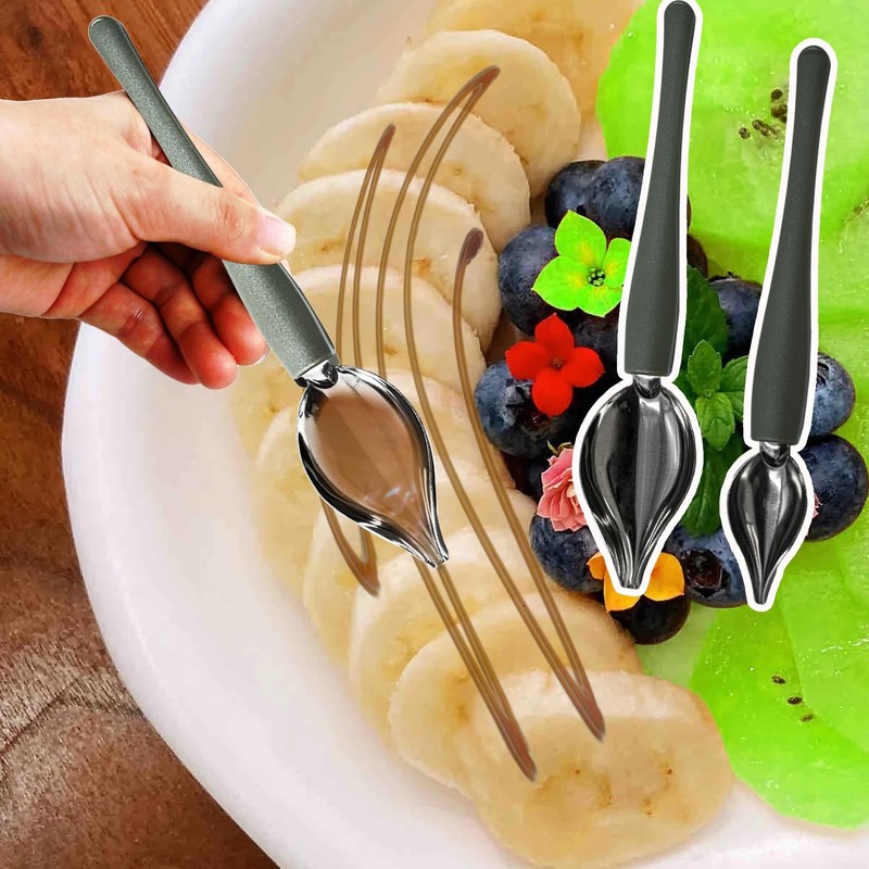 6 Pcs Chocolate Dipping Tools Set Candy Culinary Decorating Spoons Stainless gallery