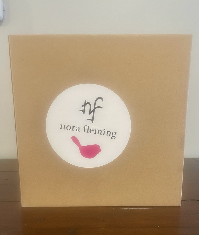 Nora Fleming Retired Pearl Dot Petit 16 Pedestal Cake Stand With Mini Cross NIB gallery