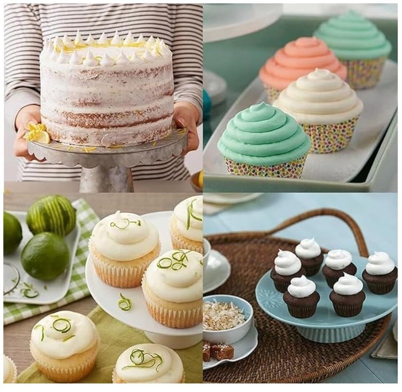 Cake Decorating Kit 24 Piping Tips 2 Brushes 2 Couplers White Baking Tool gallery