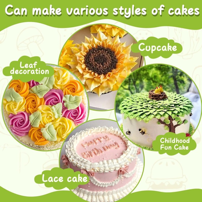 Complete Leaf Piping Tips Set - Effortless Cake & Cookie Decorating Essentials gallery