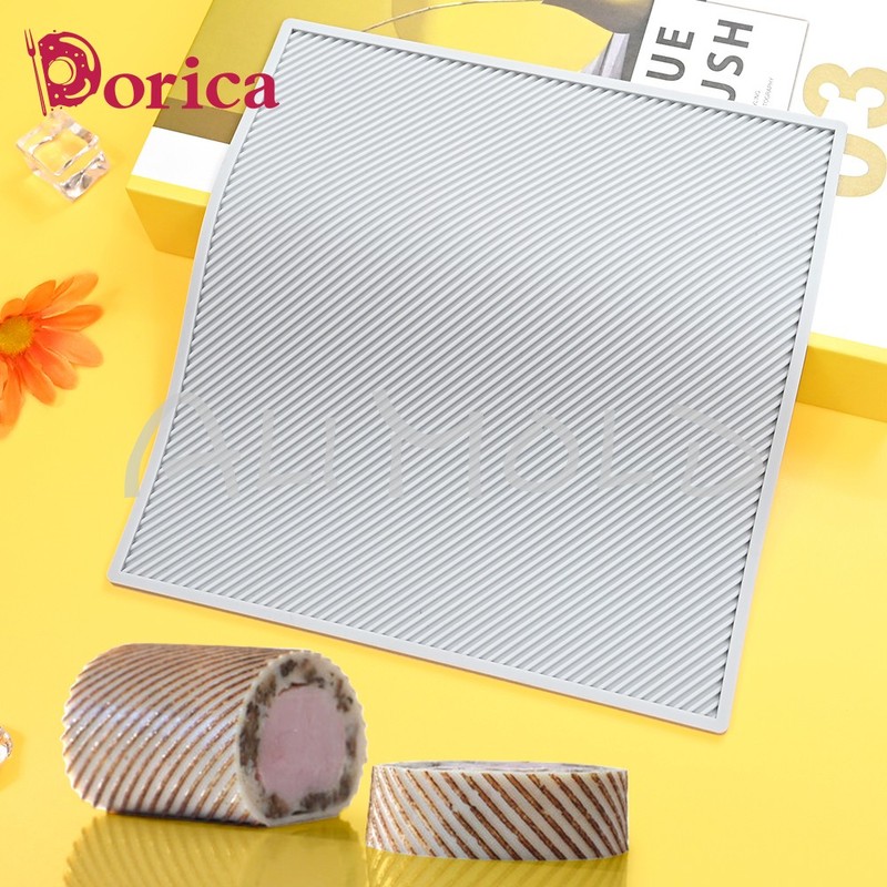 Striped Design Silicone Lace Mat Handmade Cake Roll Sugarcraft Chocolate Mould