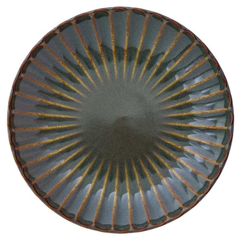 Kaden KOYO Koyo Pottery Kasumi (Mountain Blue) 18cm Round Plate, Mino Ware, Dish