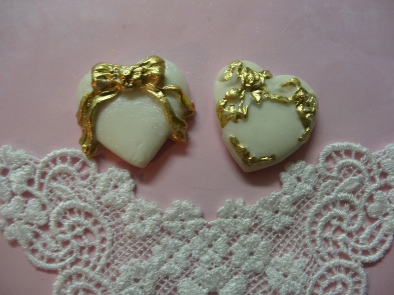 Hearts Valentine silicone mold fondant cake decorating toppers wax soap FDA gallery