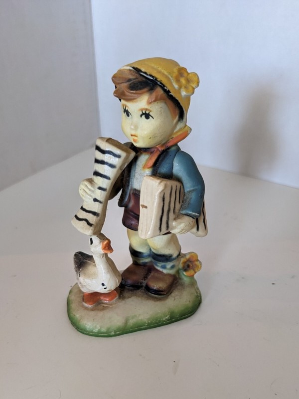 Vintage Hummel Plastic Boy with Duck Cake Topper – Made in Macau