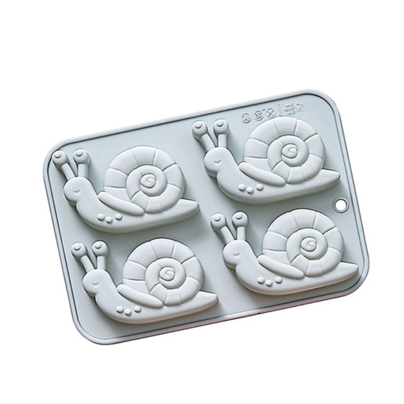 4 Cavities Snail Silicone Molds Multipurpose Cake Molds Freezer Safe for Baking gallery