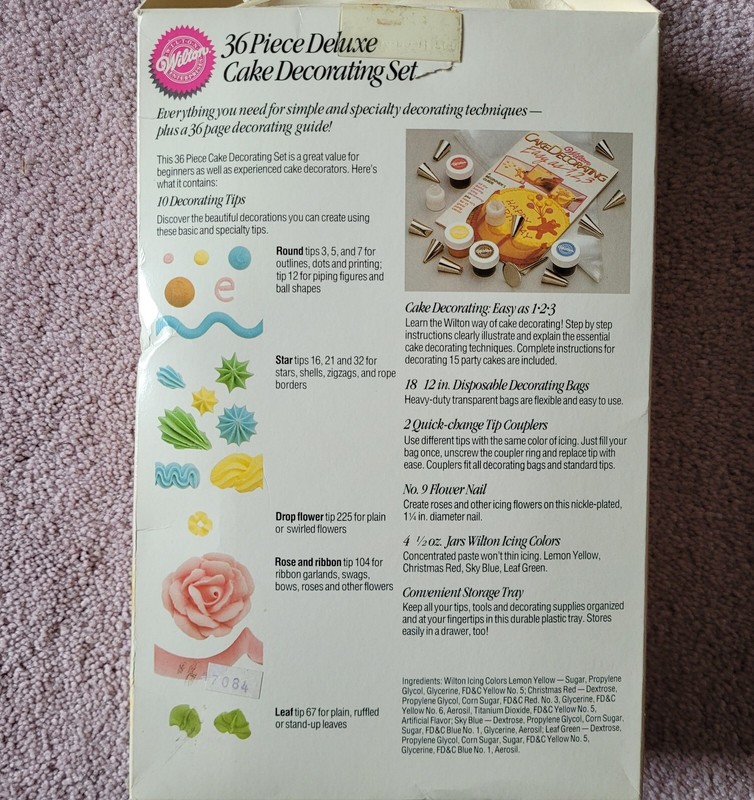 Vintage Wilton 36 Piece Deluxe Cake Decorating Set gallery