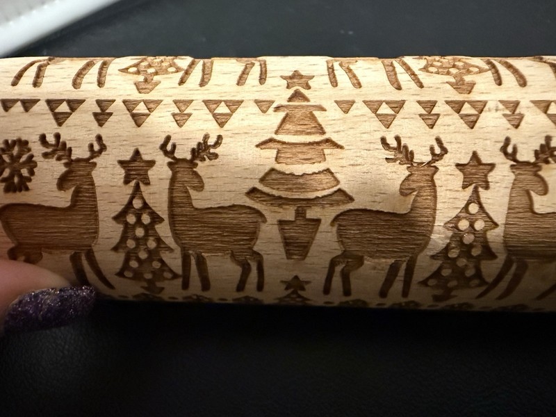 Winter Wonderland Embossed Wooden Rolling Pin ￼ gallery