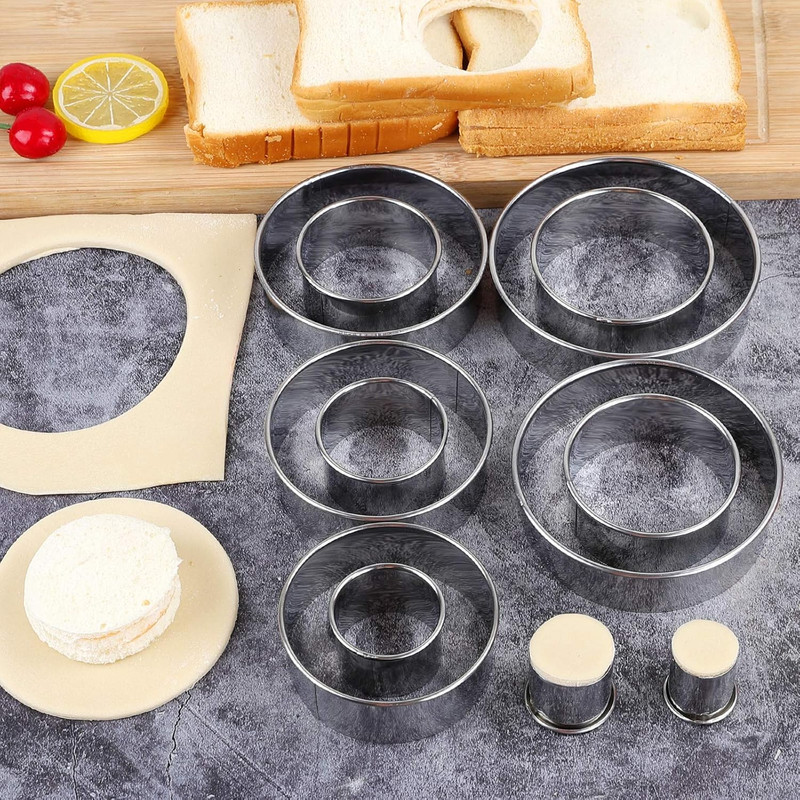Round Cookie Cutters Set 12 Pieces Bistcuit Cookie Cutters Circle Pastry Cutters gallery