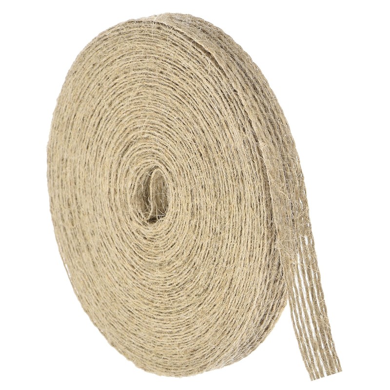 Burlap Fabric Ribbon, 3/8 Inch Natural Fabric Burlap Jute Ribbon, 11 Yards
