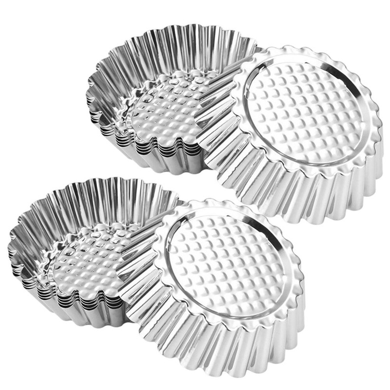 20 Pcs Stainless Steel Tart Molds Mini Tart Tin Pans Nonstick Baking Supplies gallery