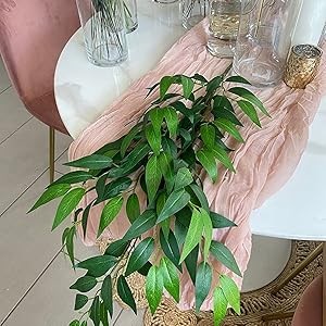 100Pcs Italian Ruscus Greenery Stems 18" Artificial Silk Greenery Leaves gallery