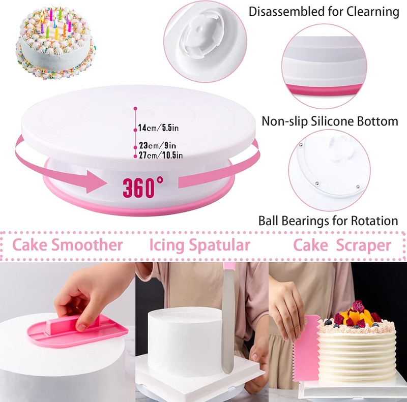 Cake Decorating Supplies Kit Tools 356Pcs, Nifogo Baking Accessories with Cake T gallery
