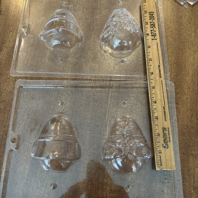 LOT of 7 candy chocolate molds Humpty Dumpty Panda Sombrero Tea Party Man Boy gallery