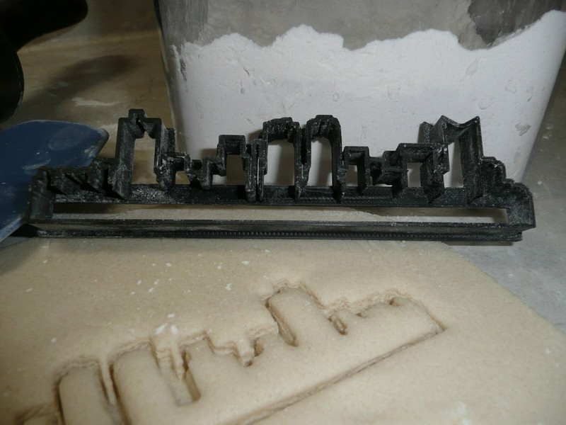 6 X SIZE 1.75" FORT WORTH TEXAS CITY SKYLINE BUILDING HORIZON FONDANT FD2544 gallery