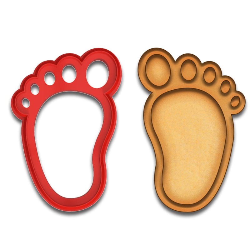 Baby Footprint Cookie Cutter – 3.75×2.45 Inches, Perfect for Baby Showers