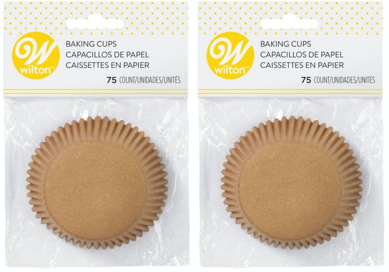 Wilton Unbleached Paper Baking Cups – 75 Pack, Cupcake Muffin Liners (2-Pack)