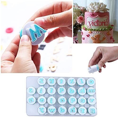 Alphabet Letters and Numbers Cake Stamp for Fondant Biscuit Cookie Stamp