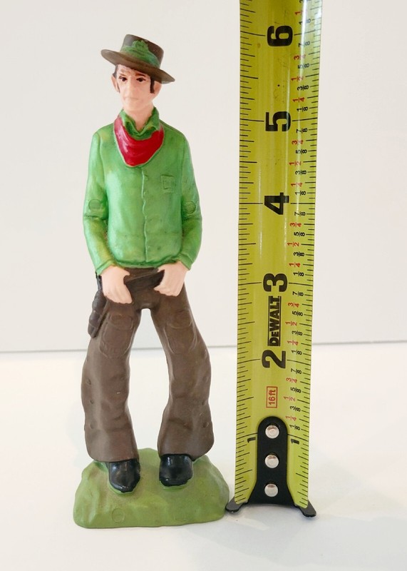 Vintage Wilton 1972 Cowboy Cake Topper 6" Birthday Country Western Chaps Figure gallery