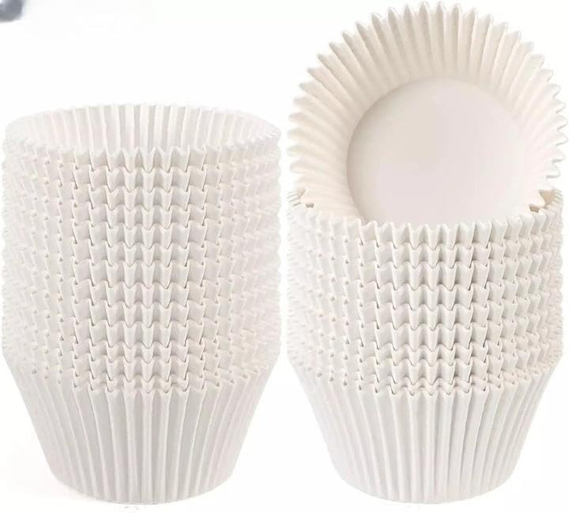 For 300 Pack Jumbo Cupcake Muffin Liners Greaseproof Large White Baking Cups gallery