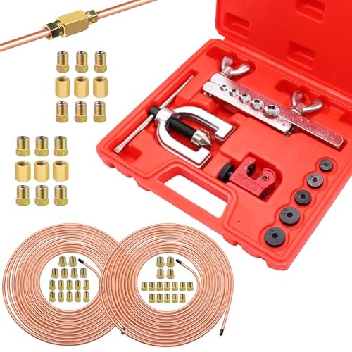 25 ft 3/16 + 1/4 Copper Coated Brake Line Tubing 3/16 + 1/4 Brake Line Kit gallery