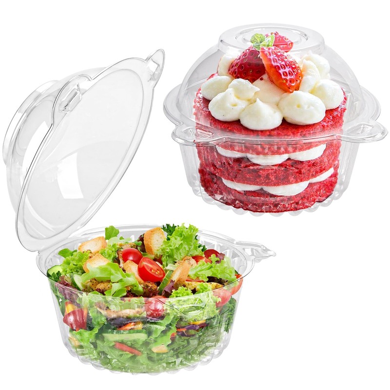 150 Pack Individual Cupcake Containers Plastic Cupcake Holders Deep Dome Muff…