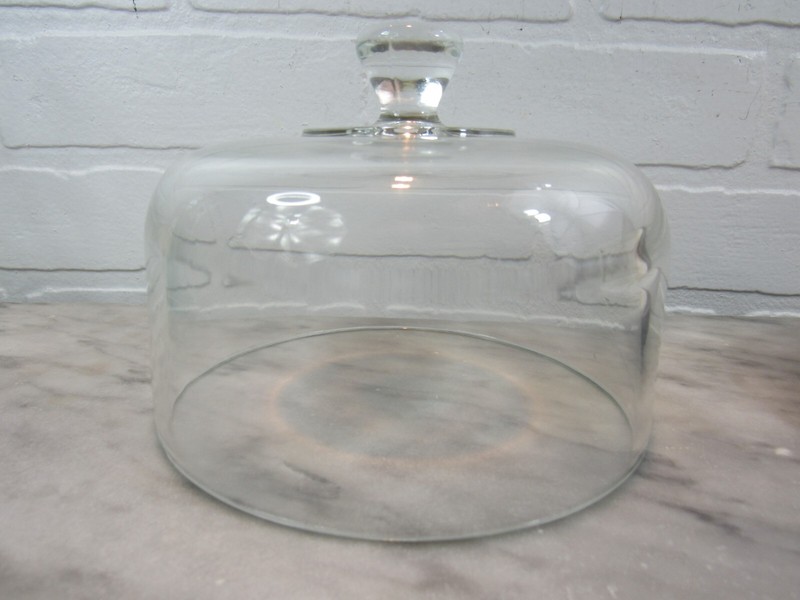 Vintage Goodwood Teak Wood TILE DANDELION Covered Glass Cheese Dome Cake MCM gallery