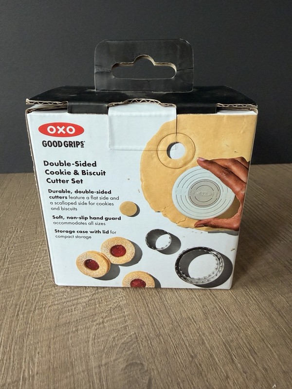 OXO Good Grips Double-Sided Cookie & Biscuit Cutter Set Stainless Steel 5 Piece gallery