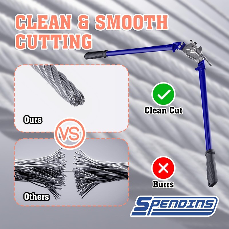 SPENDINS 36" Heavy Duty Wire Rope Cutter - 3/8" Hard / 5/8" Soft Wire gallery