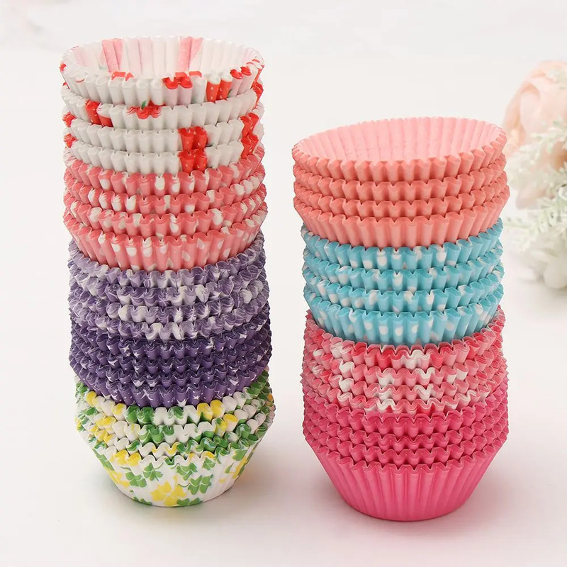 100PCS Cake Cups Paper Cupcake Liner Wrappers Cup Baking Muffin Boxes Cake Liner gallery