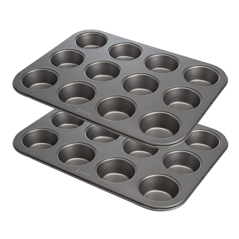 Goodful Nonstick Muffin Pan Set Heavy Duty Carbon Steel Quick Release Coating