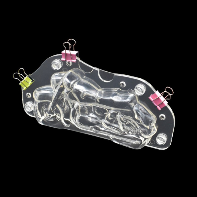Plastic Material Clear Motorcycle Shape Chocolate 3D Mold for Cake Decors gallery