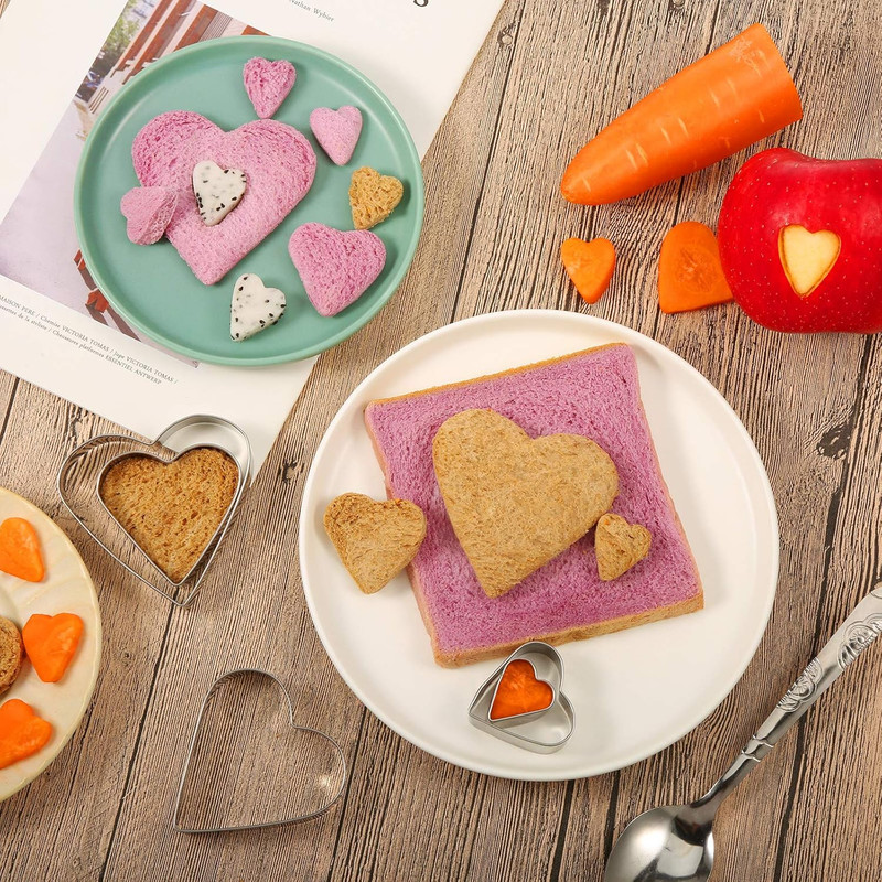 5 Pieces Heart Shape Cookie Cutter Set 5 Size Heart Cookie Cutter Stainless Stee gallery