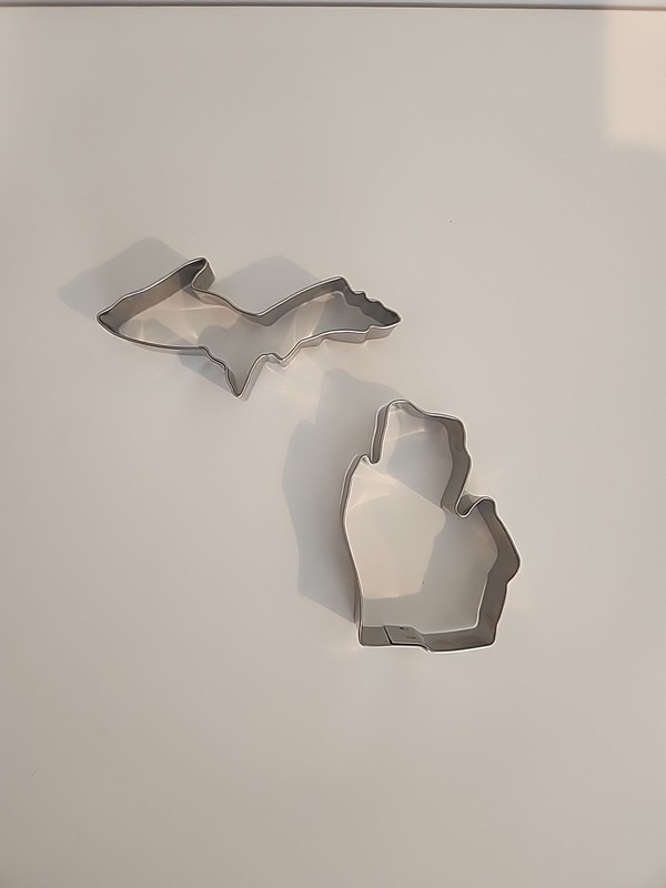 Michigan Cookie Cutter Set Upper and Lower Peninsula State Map Shape Stainless gallery